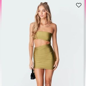 Cute green edikted body con mini dress
